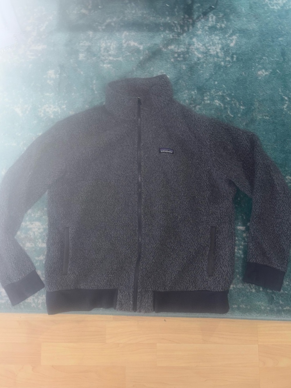 Patagonia Woolyster Fleece Jacket Full Zip XL Gray